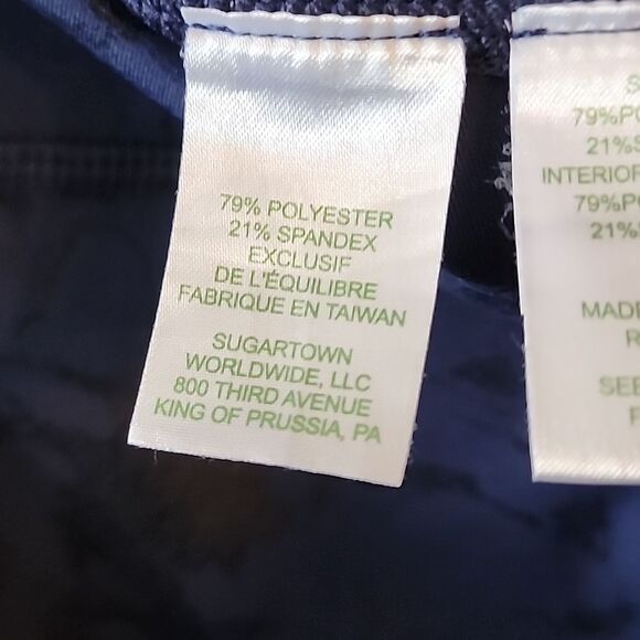 Lilly Pultzer Luxletic XXL LEGGINGS  NEW CONDITION Blue  Athletic Capri - Picture 4 of 4